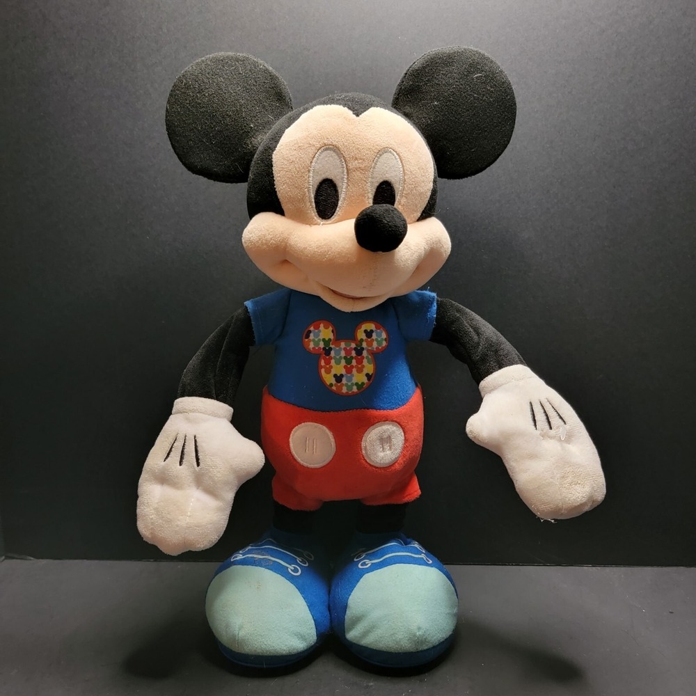 Disney Just Play Dancing Singing Light Up Mickey Mouse 16" Plush Tested Works